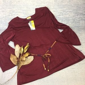 Rebecca Jones burgundy knit top